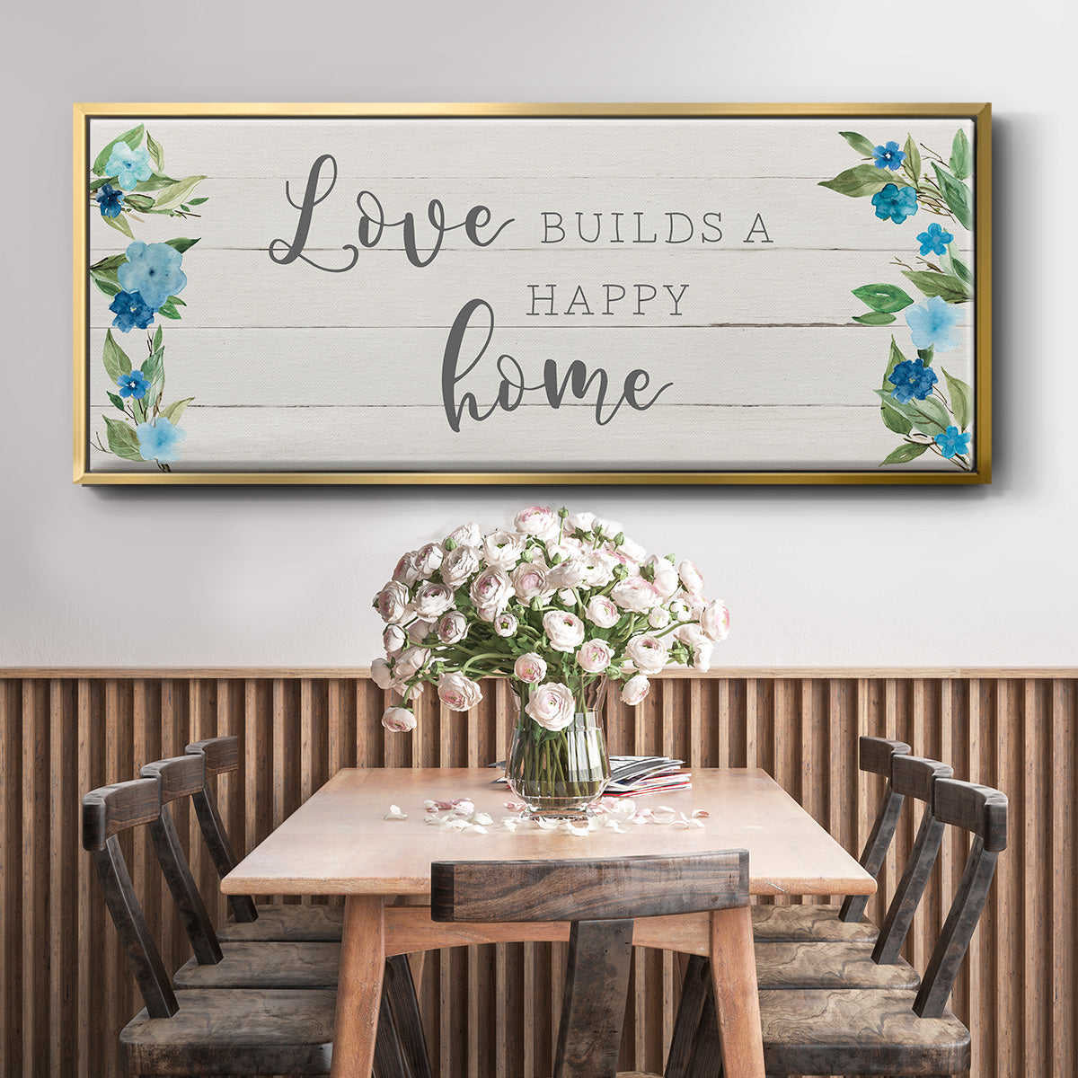 Love Builds - Floater Framed Canvas Print