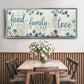 Food Family Love - Floater Framed Canvas Print