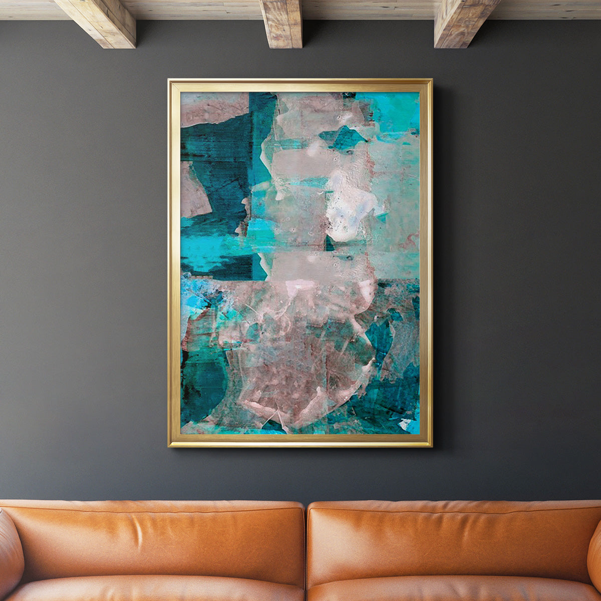 Impasto III - Modern Framed Canvas Print