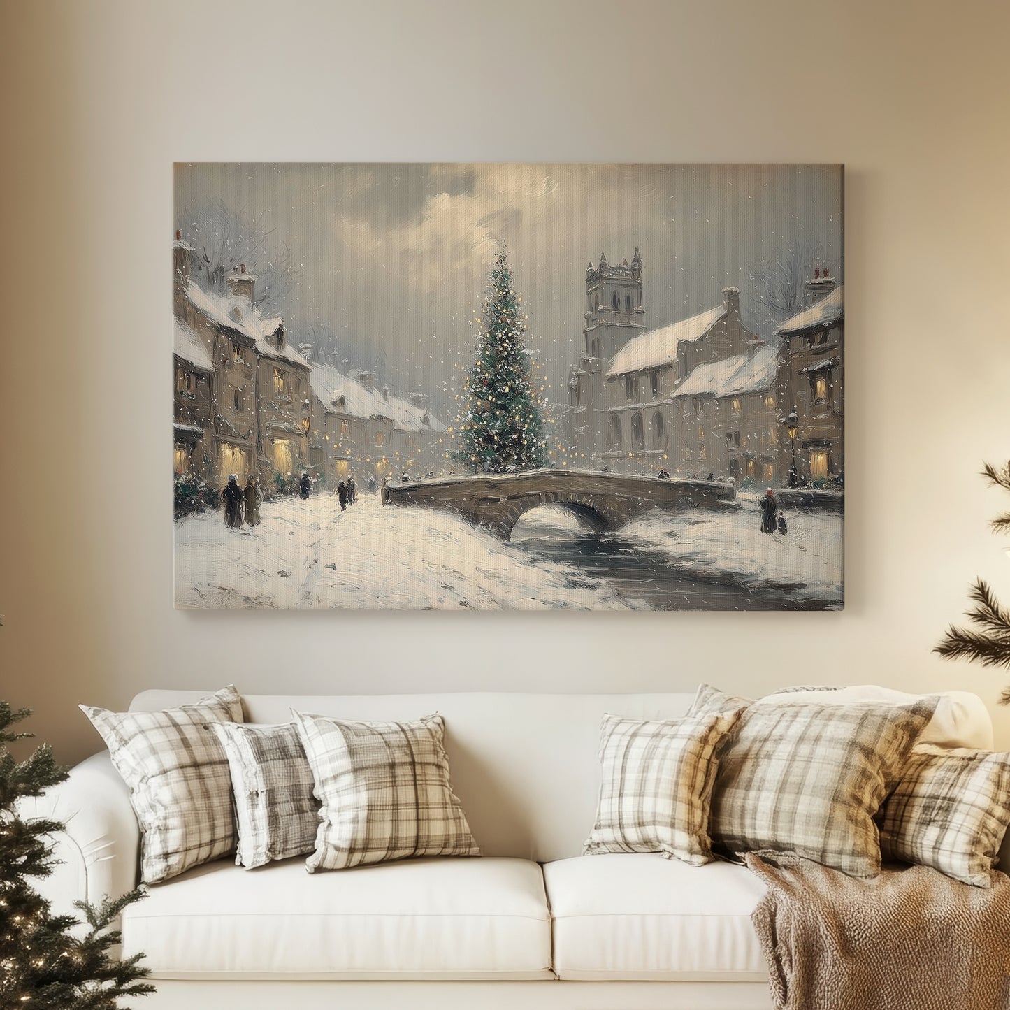 Midnight of Pale Winter Midwinter - Canvas Art Print
