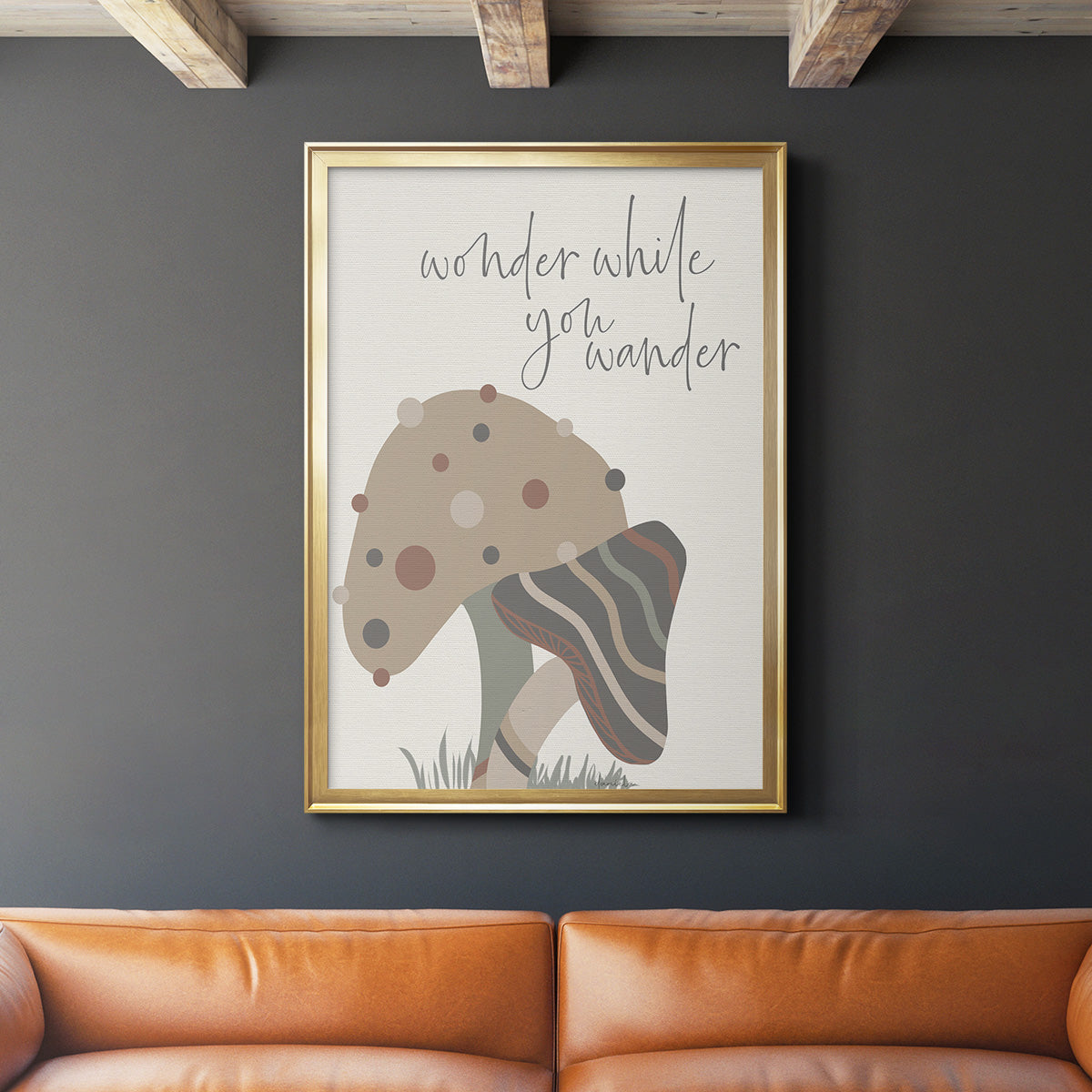 Wonder While You Wander - Modern Framed Canvas Print