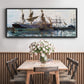 Ships in Harbor, 1873 - Floater Framed Canvas Print