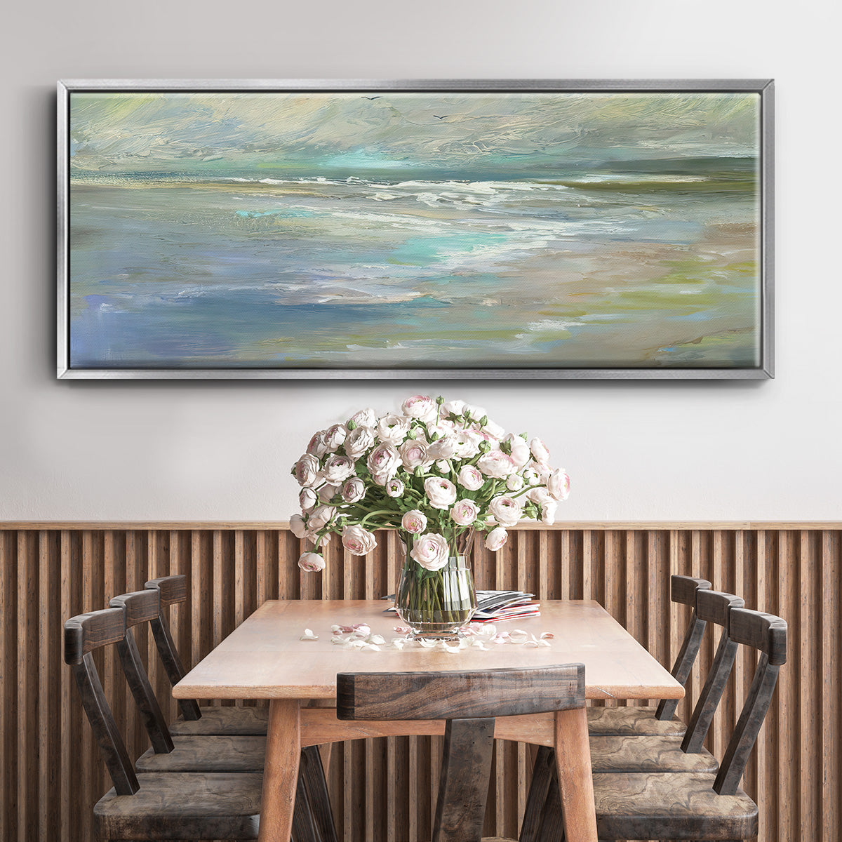 Beach Light I - Floater Framed Canvas Print