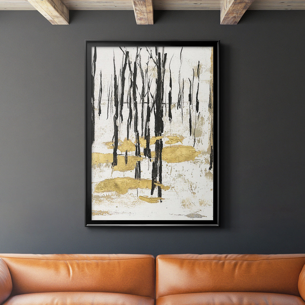 Gilded Winter I - Modern Framed Canvas Print