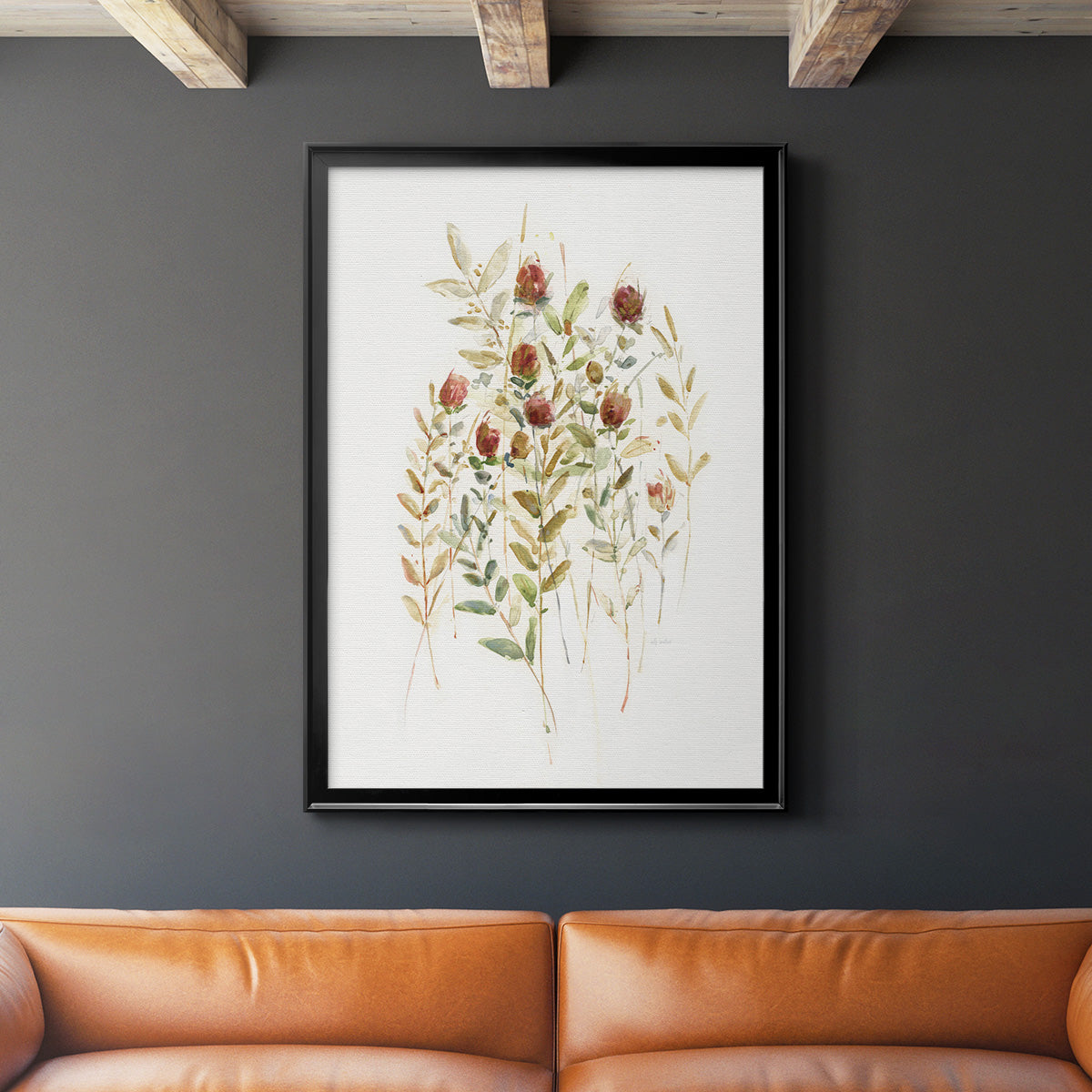 Wildflower Breeze II - Modern Framed Canvas Print