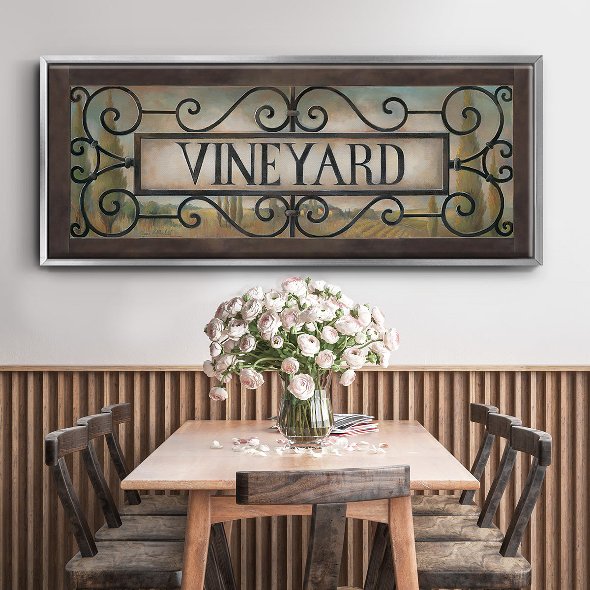 Vineyard - Floater Framed Canvas Print