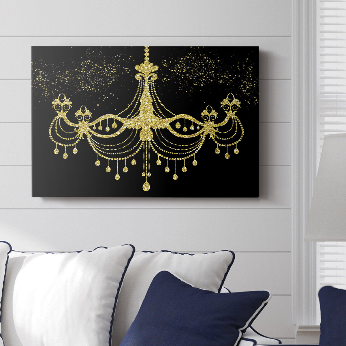 Golden Chandelier - Canvas Art Print