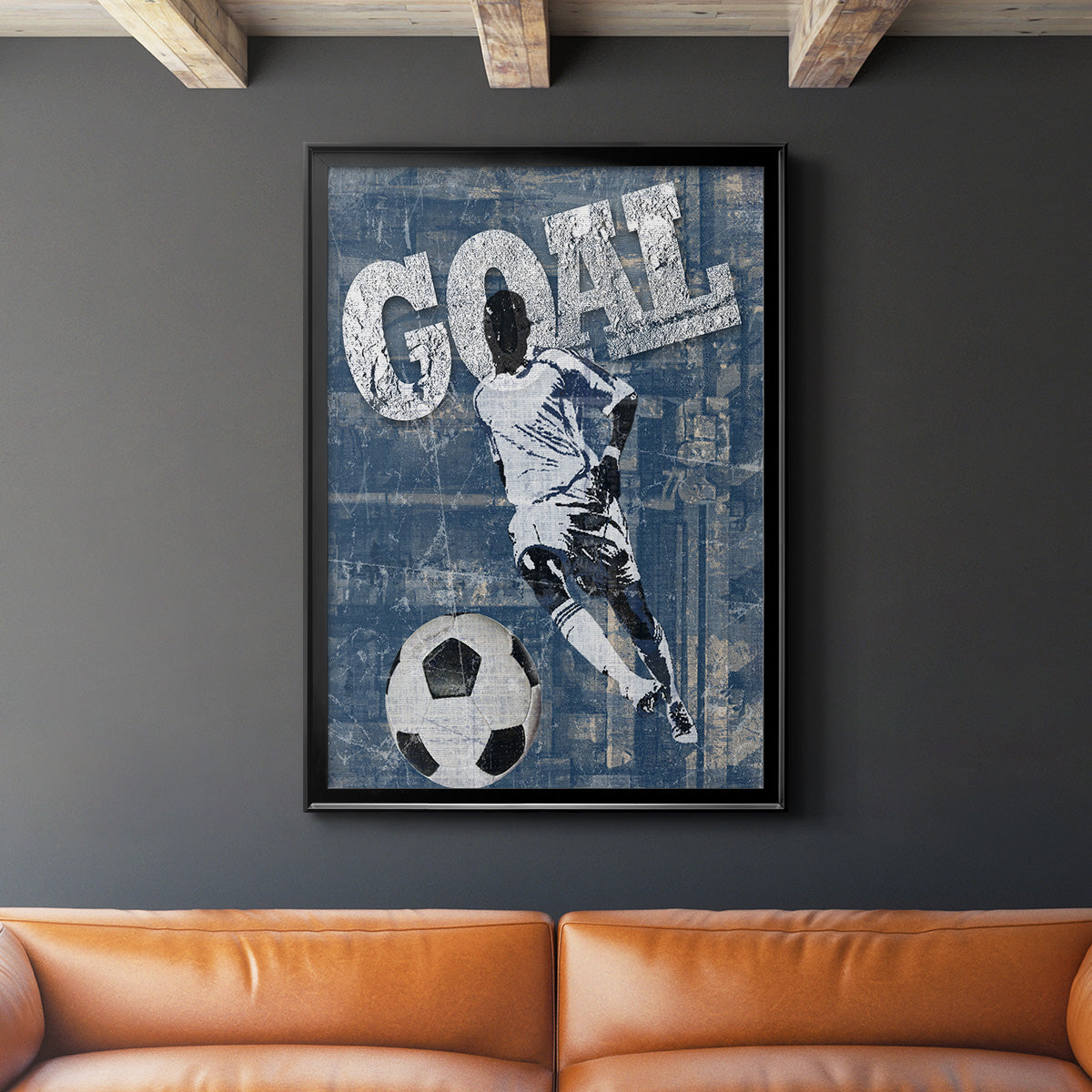 Goal Scorer - Modern Framed Canvas Print