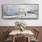 Snow in Argenteuil, 1875 - Floater Framed Canvas Print