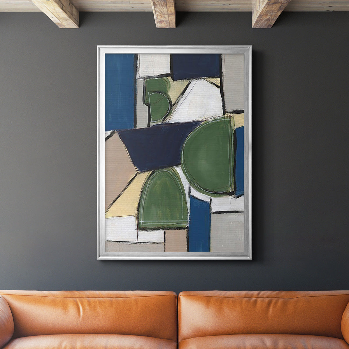 Spatial Mix II - Modern Framed Canvas Print