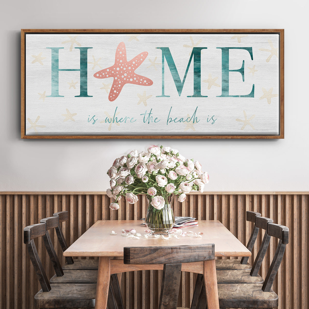 Home Beach - Floater Framed Canvas Print