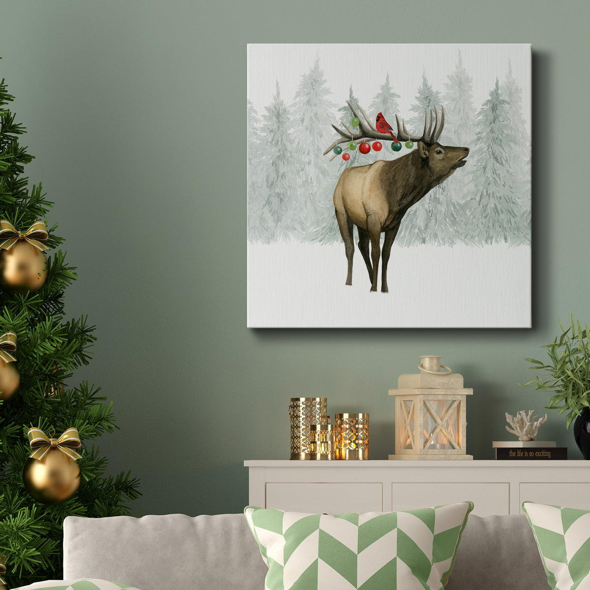 Festive Forest II-Premium Gallery Wrapped Canvas - Ready to Hang