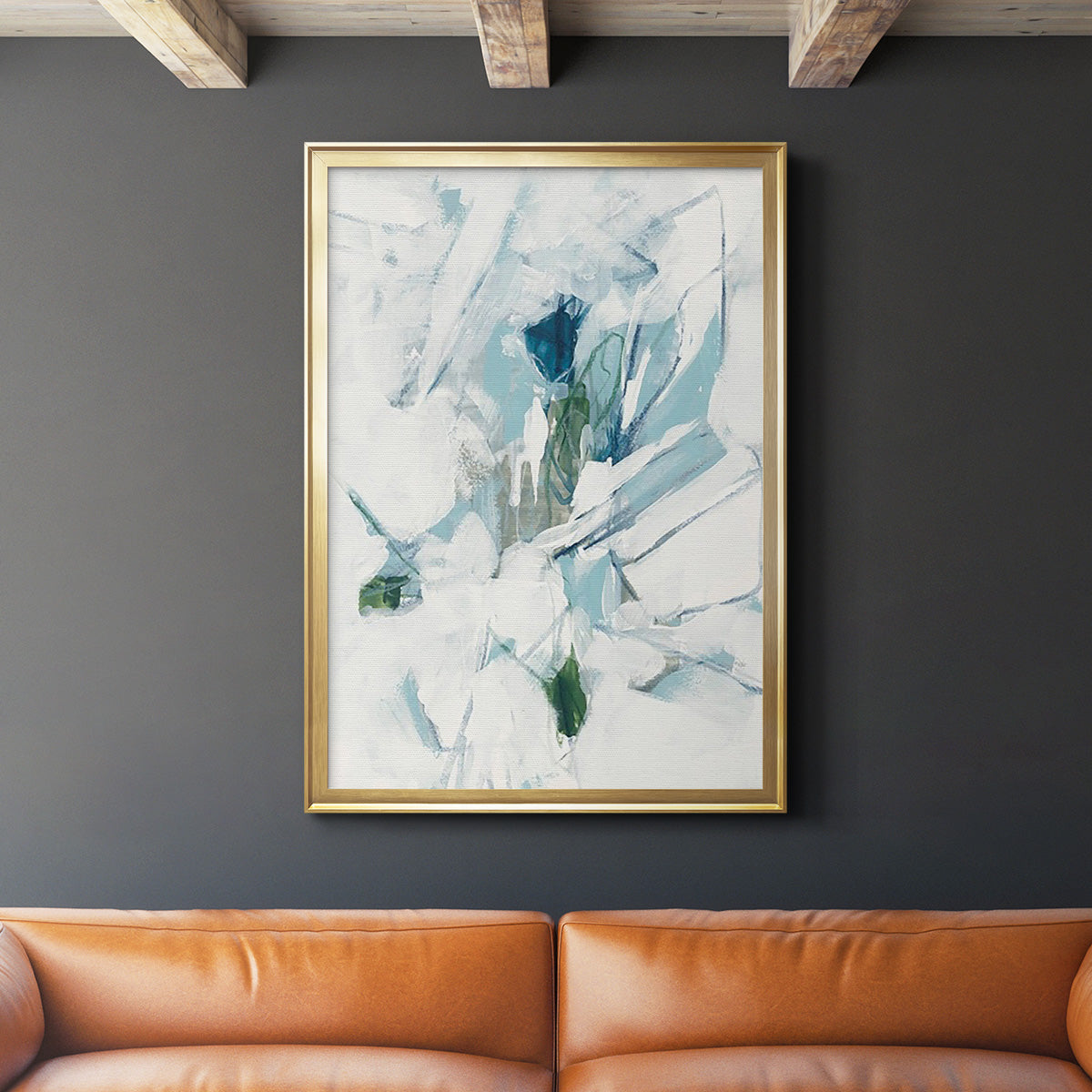 Ice Cavern IV - Modern Framed Canvas Print