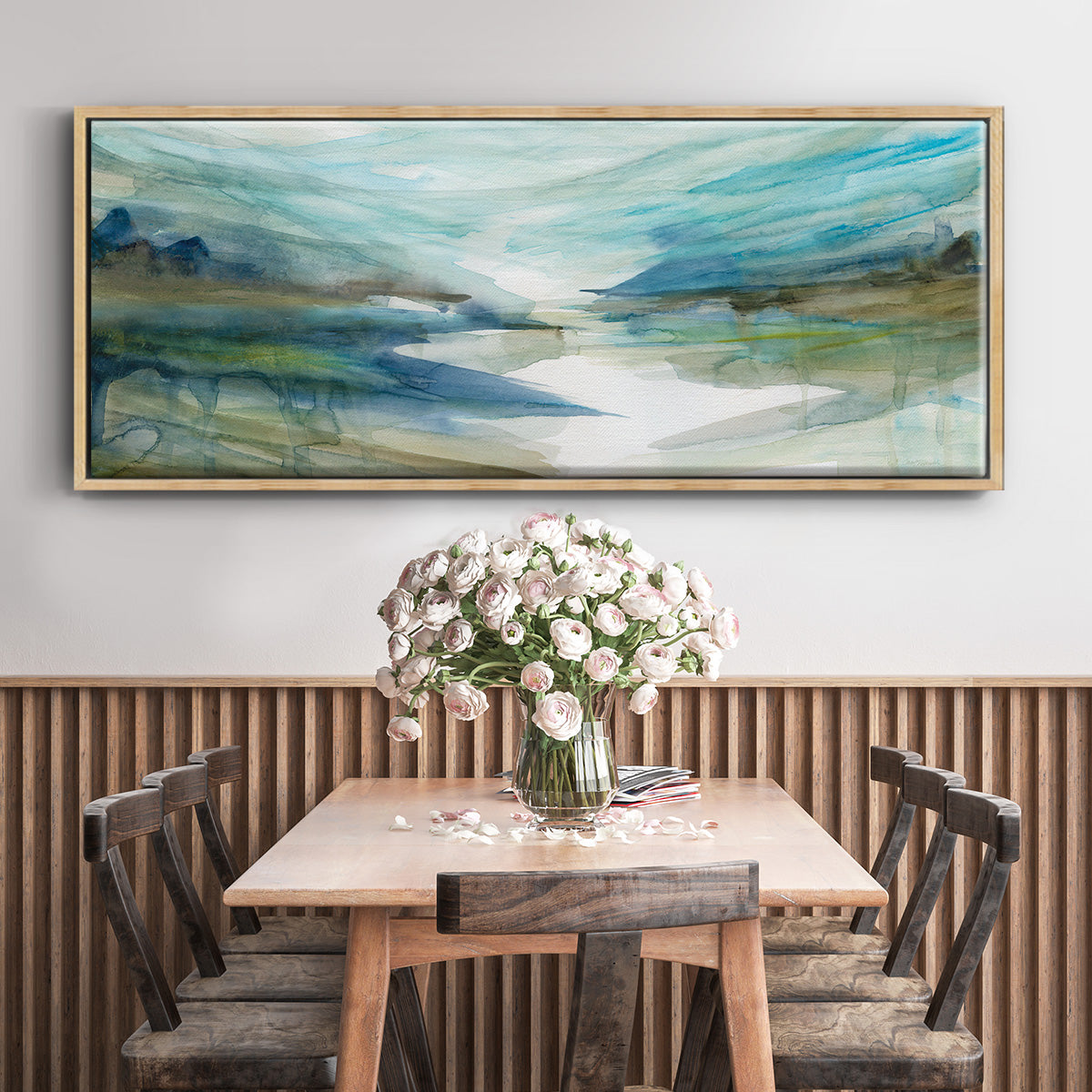 Spring Reflection II - Floater Framed Canvas Print