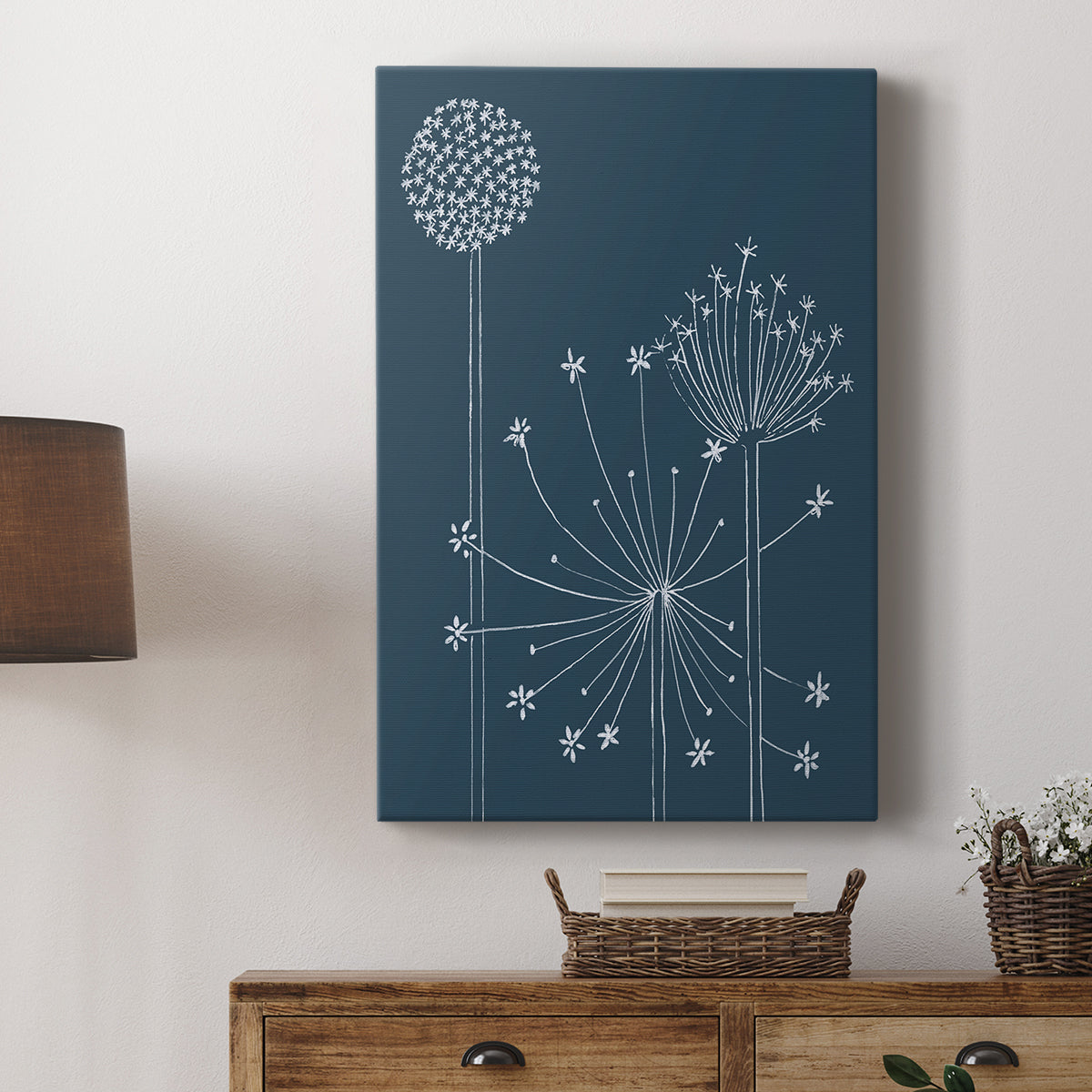 Graphic Alliums I - Canvas Art Print