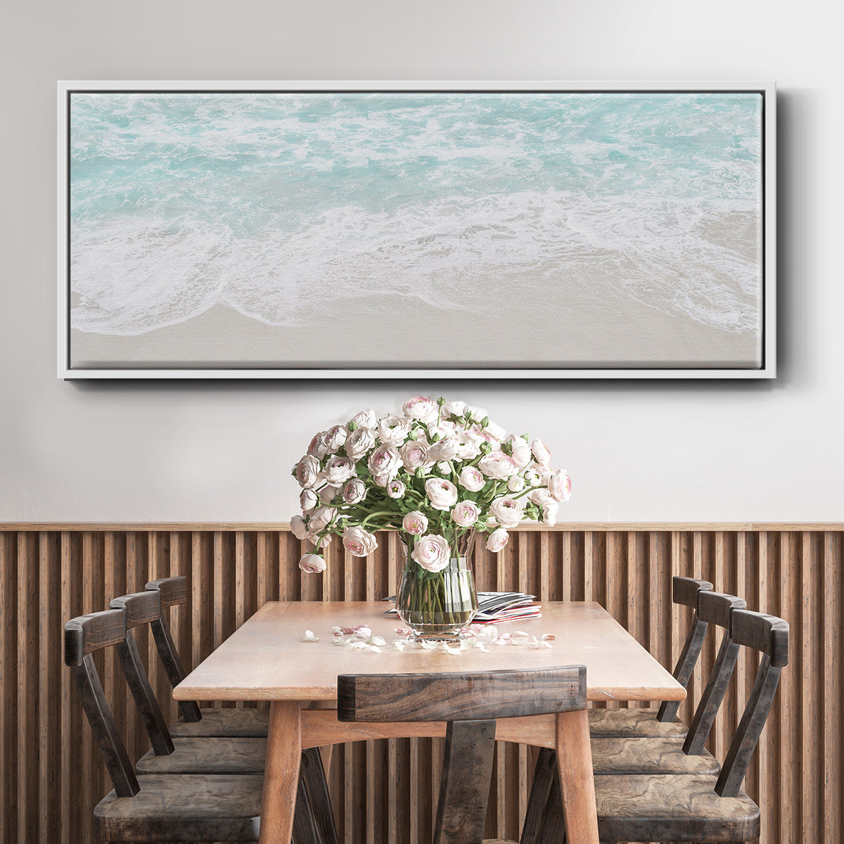 Coastline Tide - Floater Framed Canvas Print