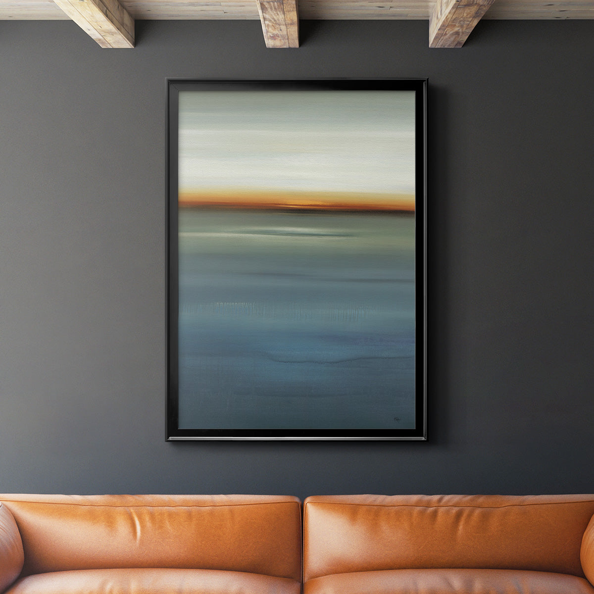 Beside the Blue I - Modern Framed Canvas Print