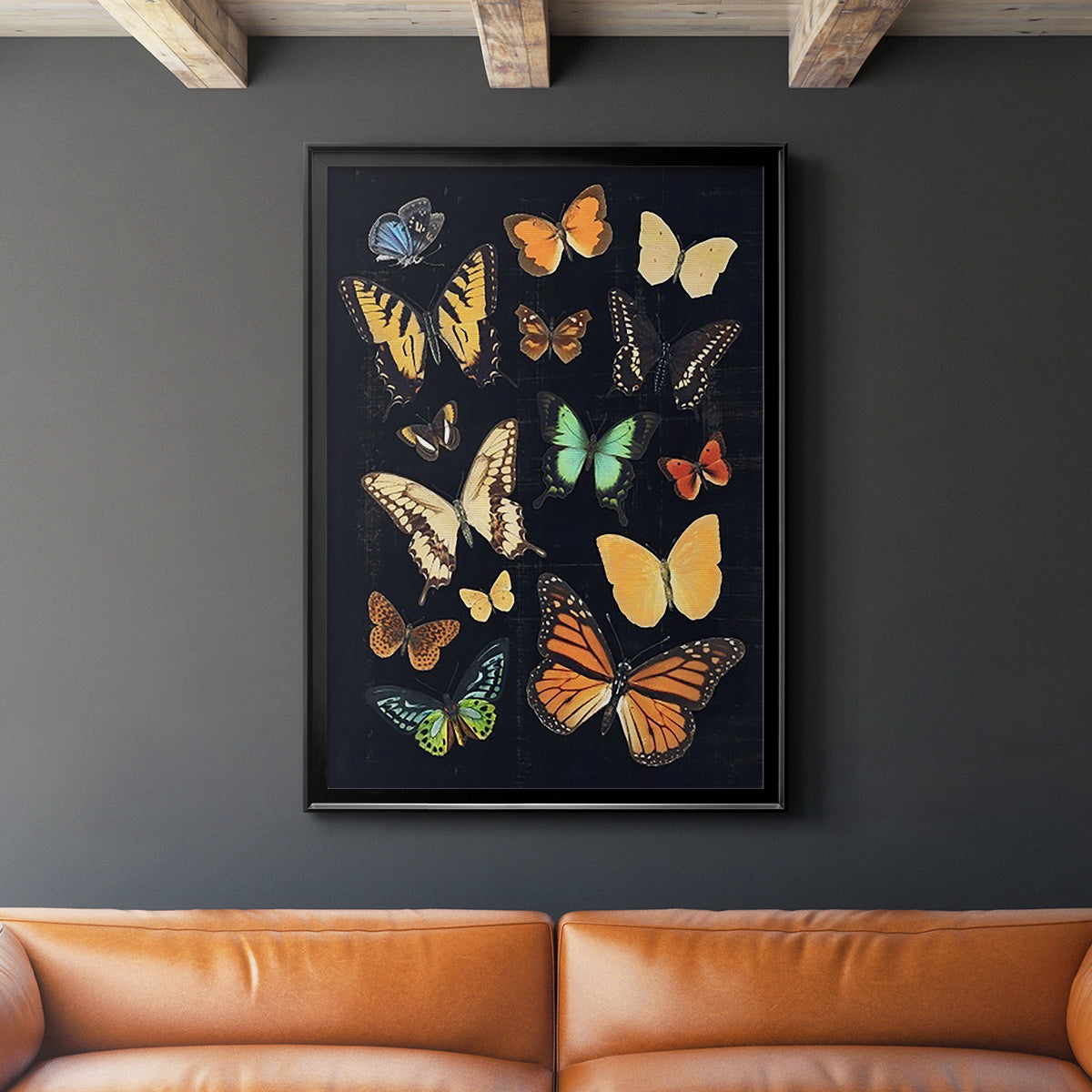 Collected Flutter III - Modern Framed Canvas Print