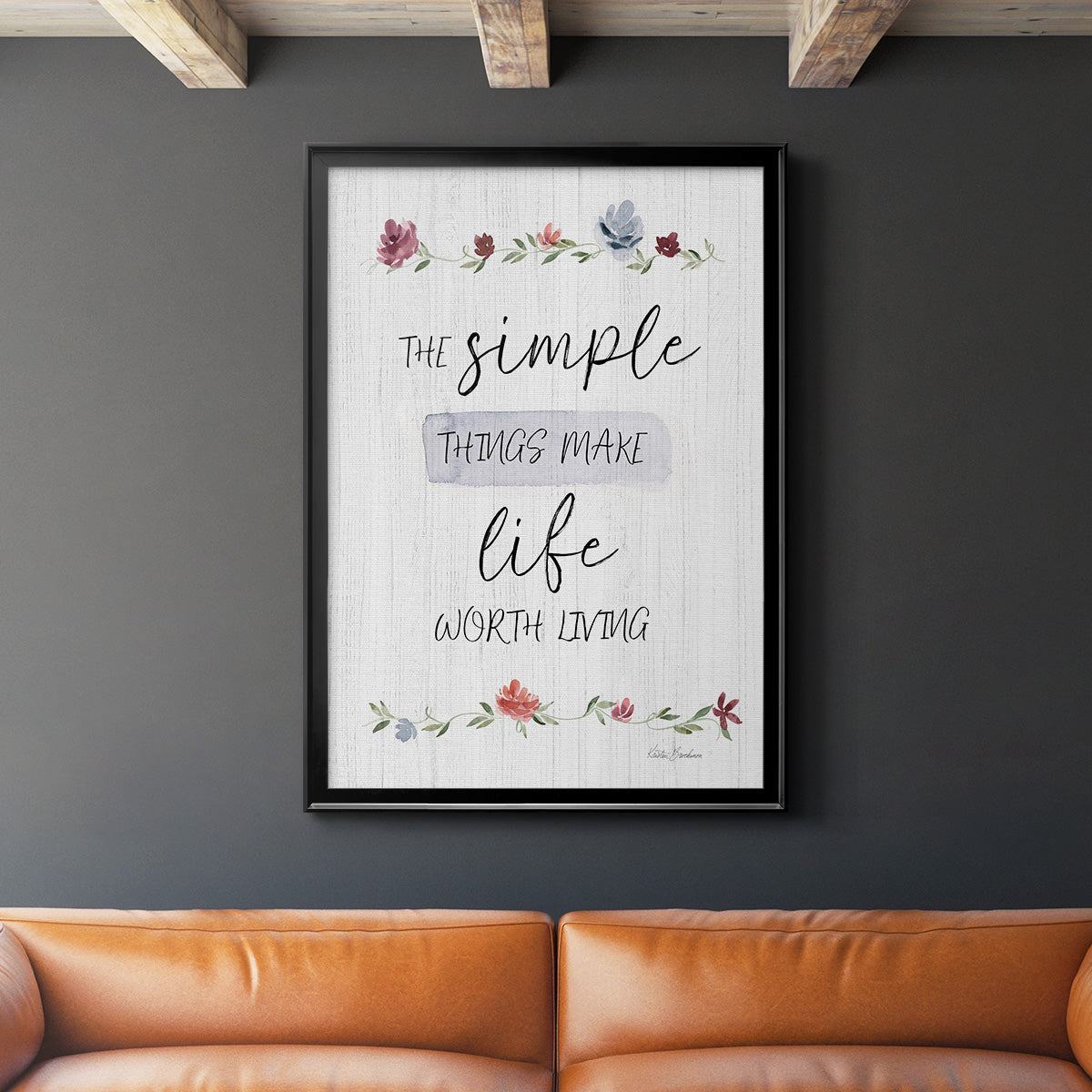 The Simple Things - Modern Framed Canvas Print