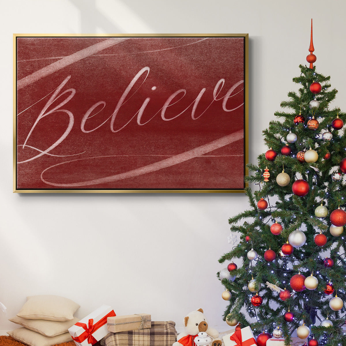 Believe - Framed Gallery Wrapped Canvas in Floating Frame