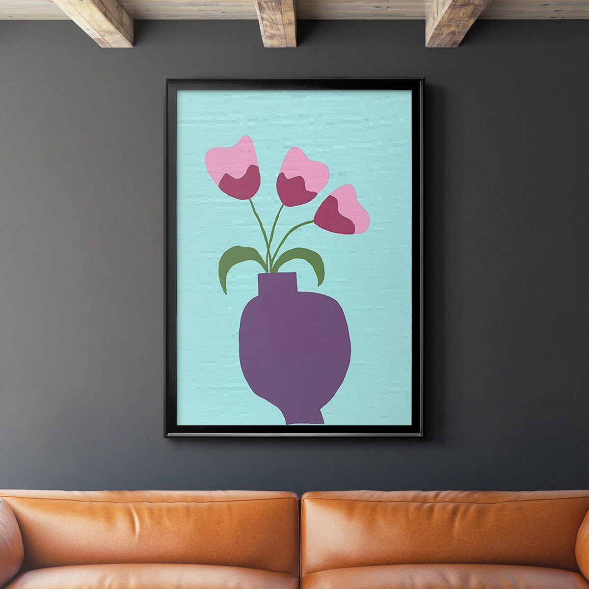 Modern Blooms I - Modern Framed Canvas Print