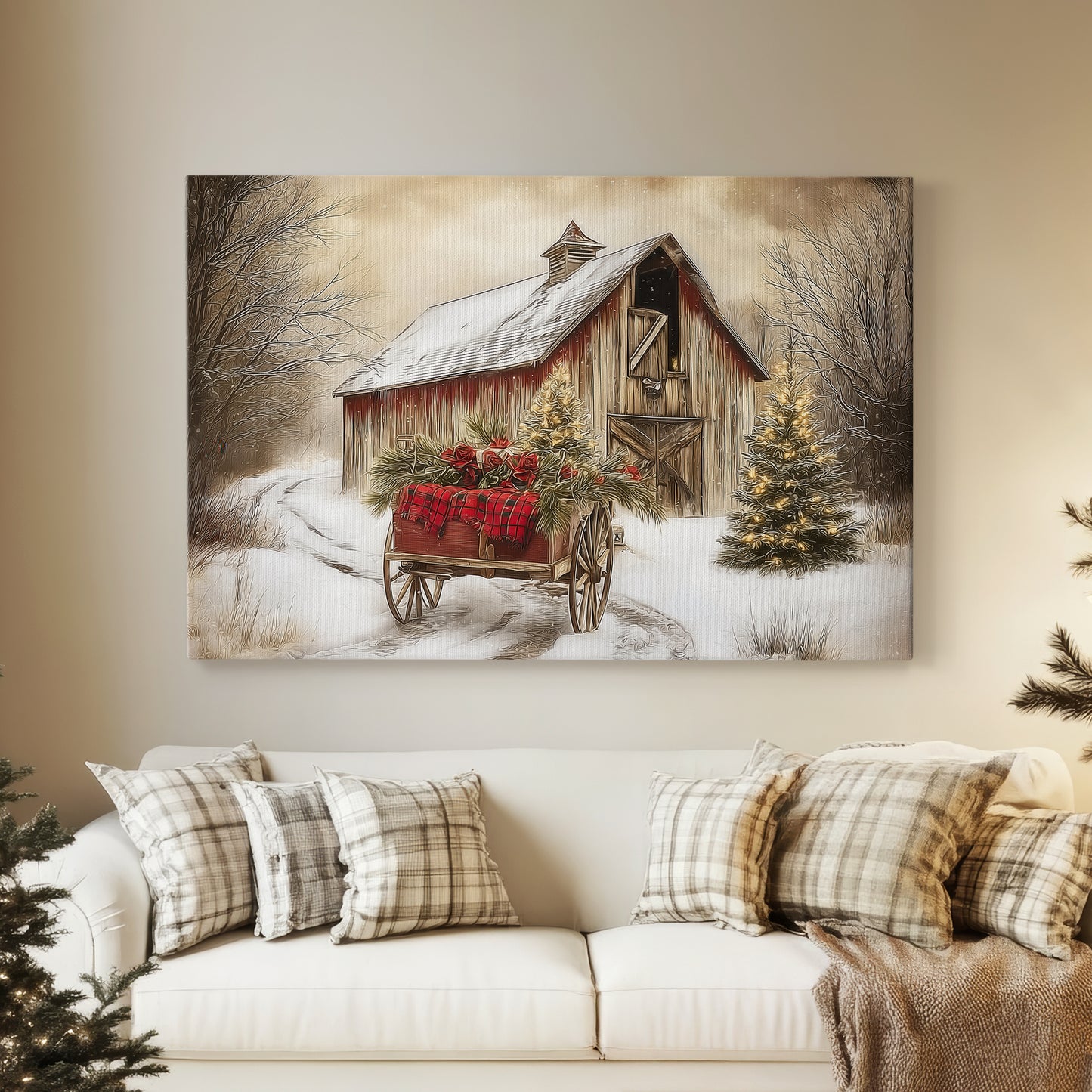 Gilded Nativity at Eve - Canvas Art Print