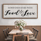 Food and Love - Floater Framed Canvas Print