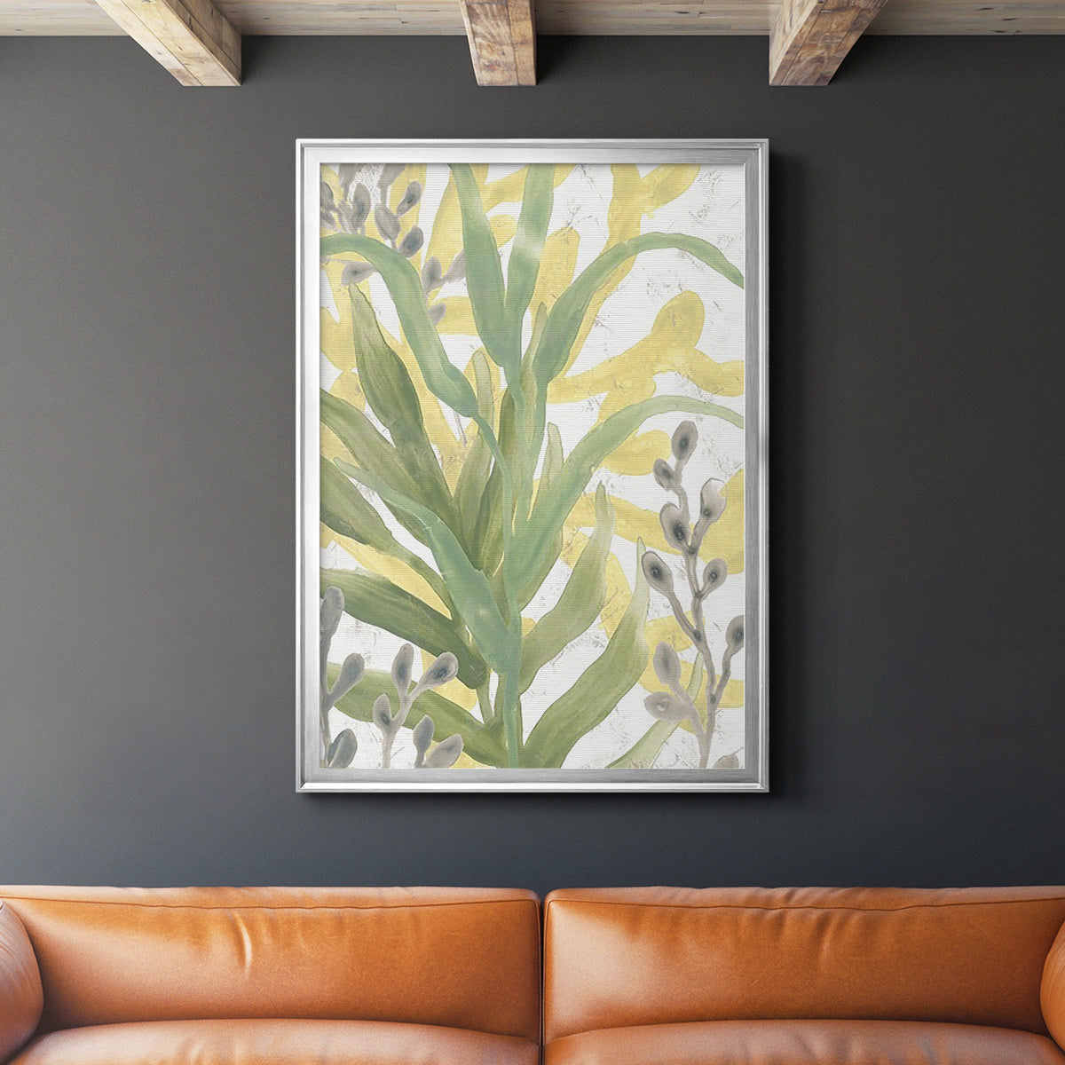 Sea Grass Fresco IV - Modern Framed Canvas Print