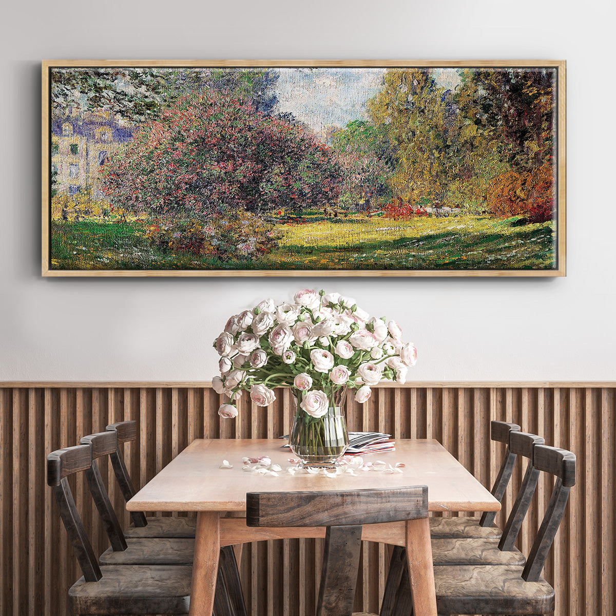 The Park - Floater Framed Canvas Print