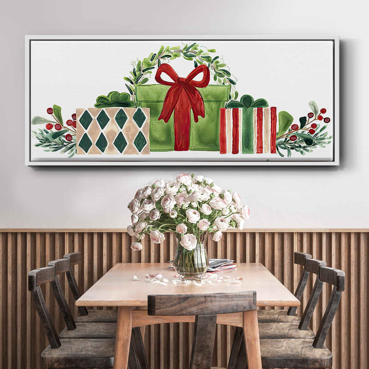 Woodland Holiday Collection D - Floater Framed Canvas Print