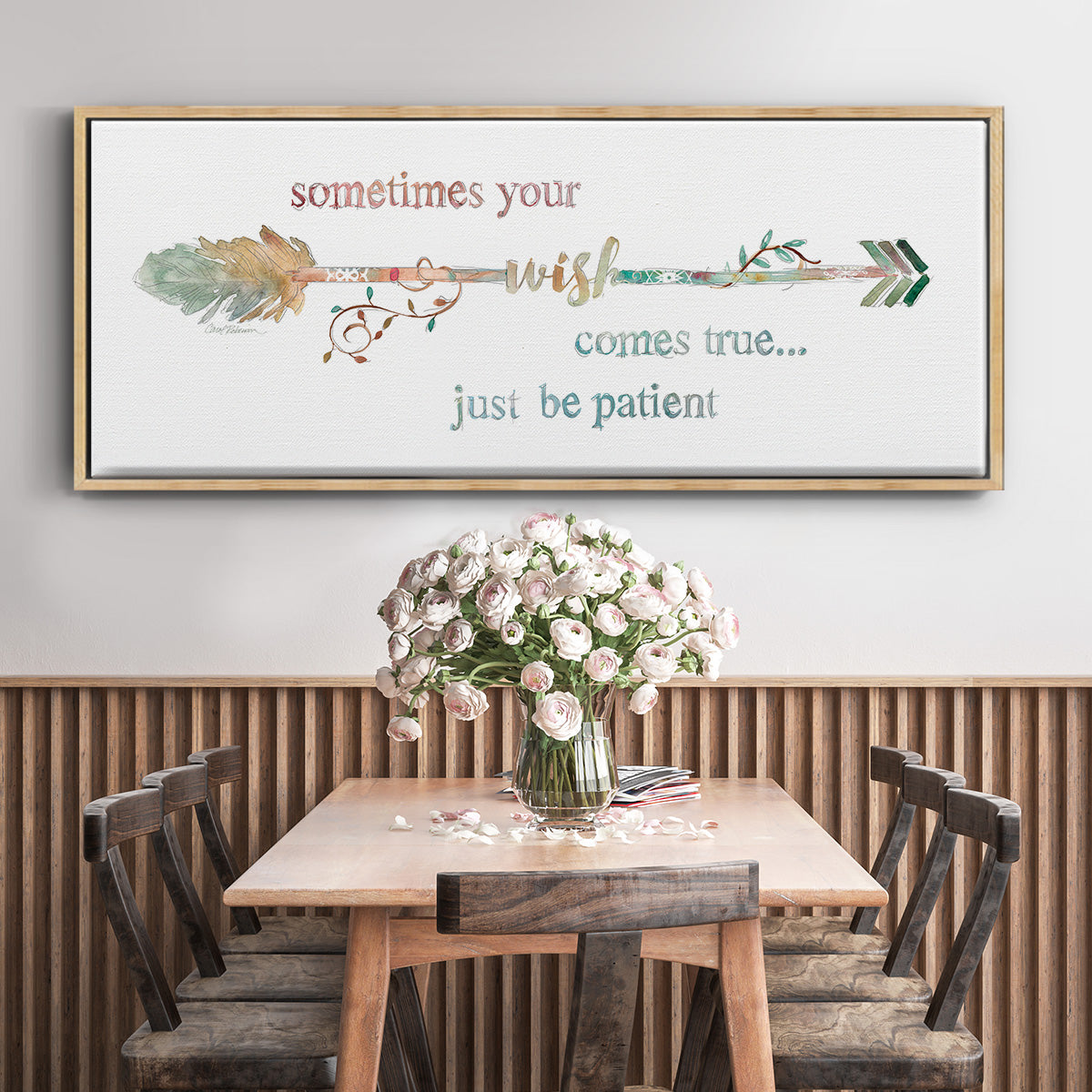 Wishing Arrow - Floater Framed Canvas Print