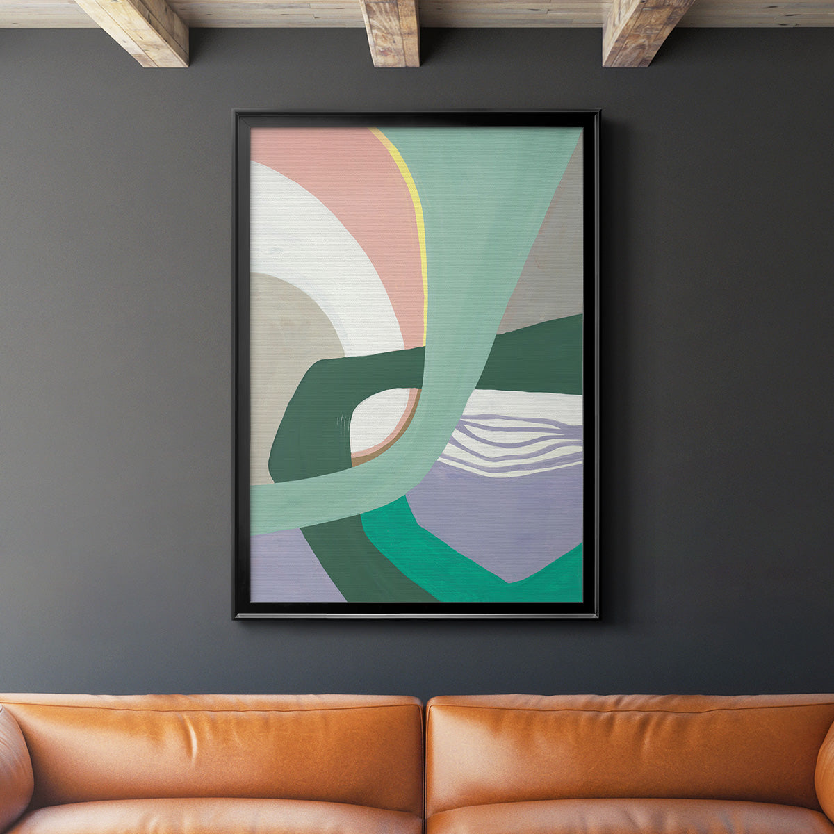 Merge Left - Modern Framed Canvas Print