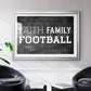 Faith Family Football - Modern Framed Art Print