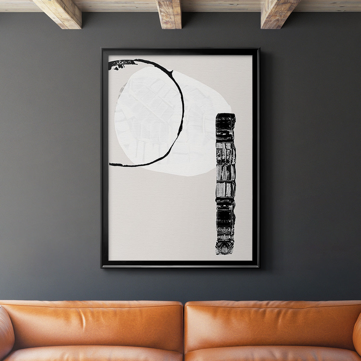 Zen Shapes II - Modern Framed Canvas Print