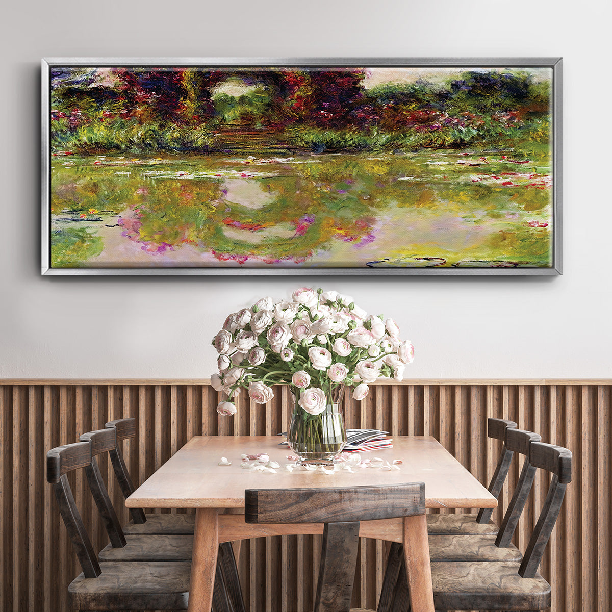 Rose Arches at Giverny, 1913 - Floater Framed Canvas Print