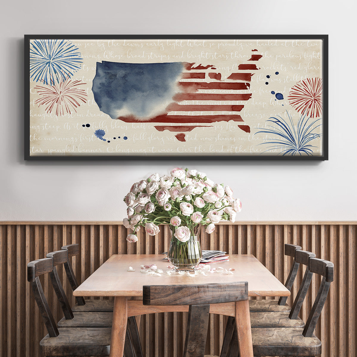 Fourth of July Collection C - Floater Framed Canvas Print