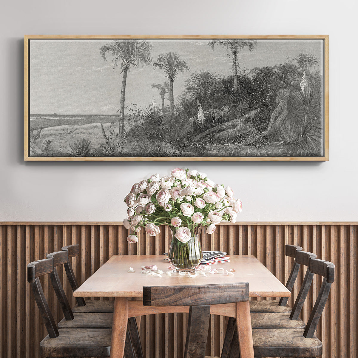 On the Coast of Florida - Floater Framed Canvas Print