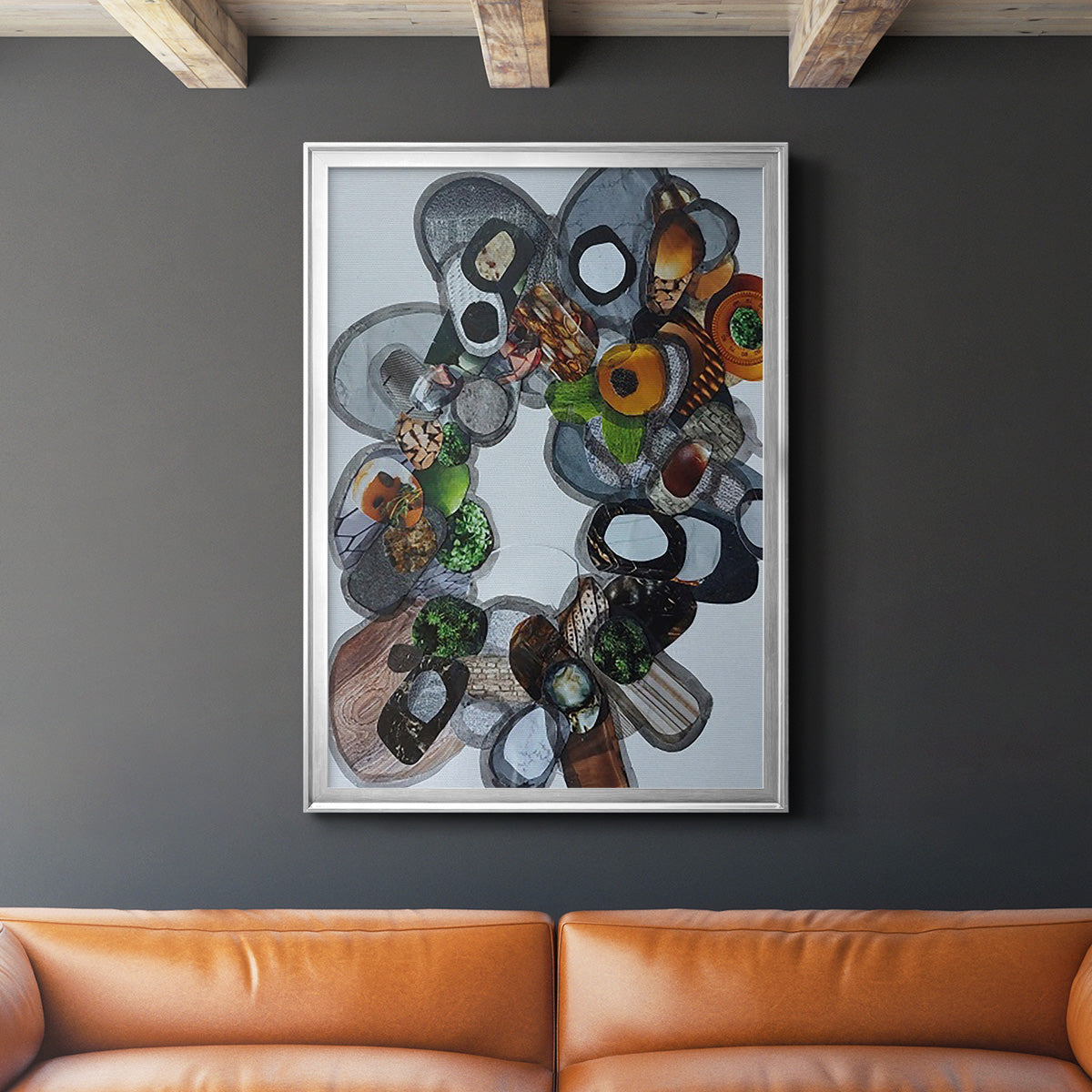Amelia Island Stones - Modern Framed Canvas Print