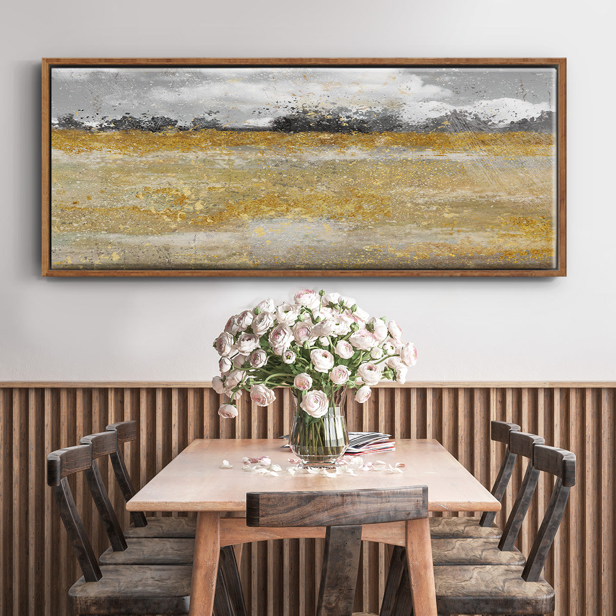 Meadow Shimmer II - Floater Framed Canvas Print