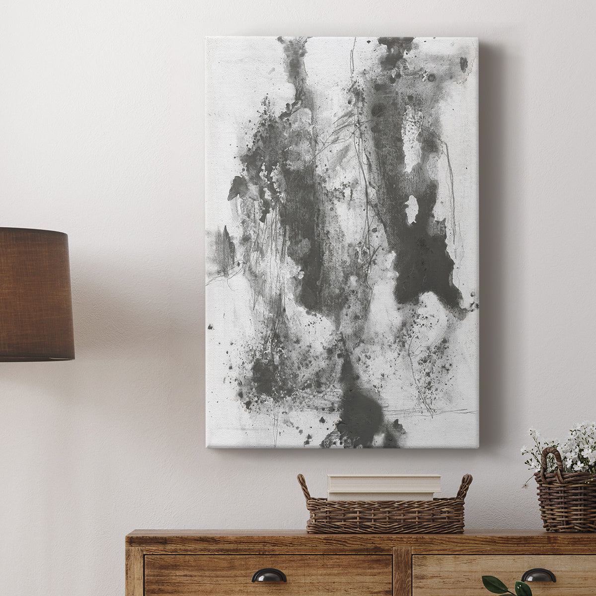 Graphite Abstract III - Canvas Art Print