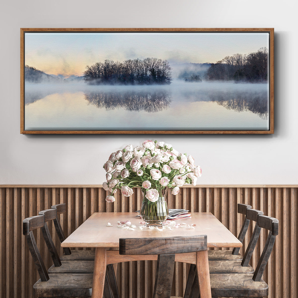 Scene on the Water VIII - Floater Framed Canvas Print