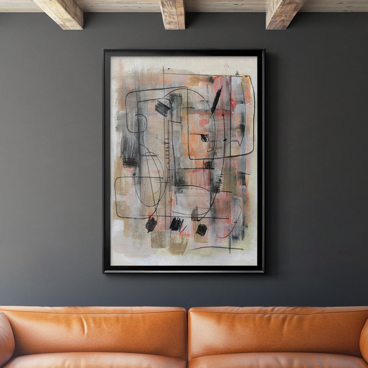 Walled City - Modern Framed Canvas Print