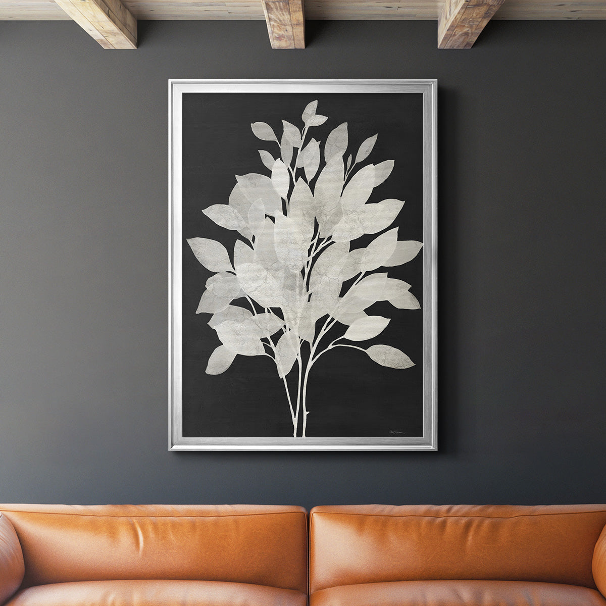 Misty Branches I - Modern Framed Canvas Print