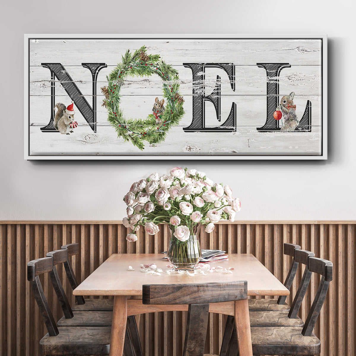 Farmhouse Noel - Floater Framed Canvas Print