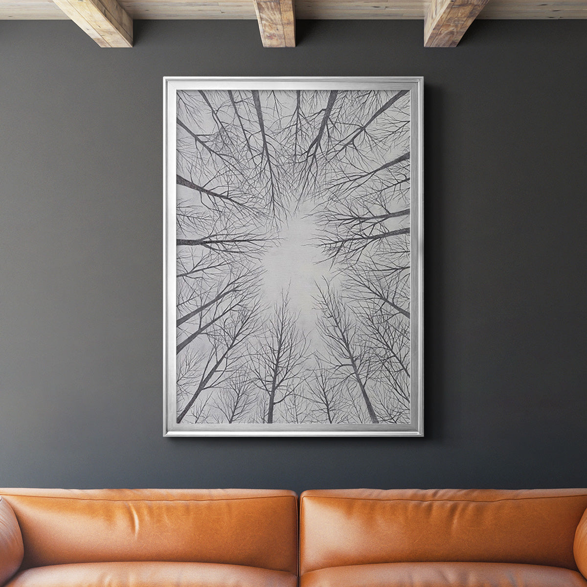 Deciduous Canopy II - Modern Framed Canvas Print