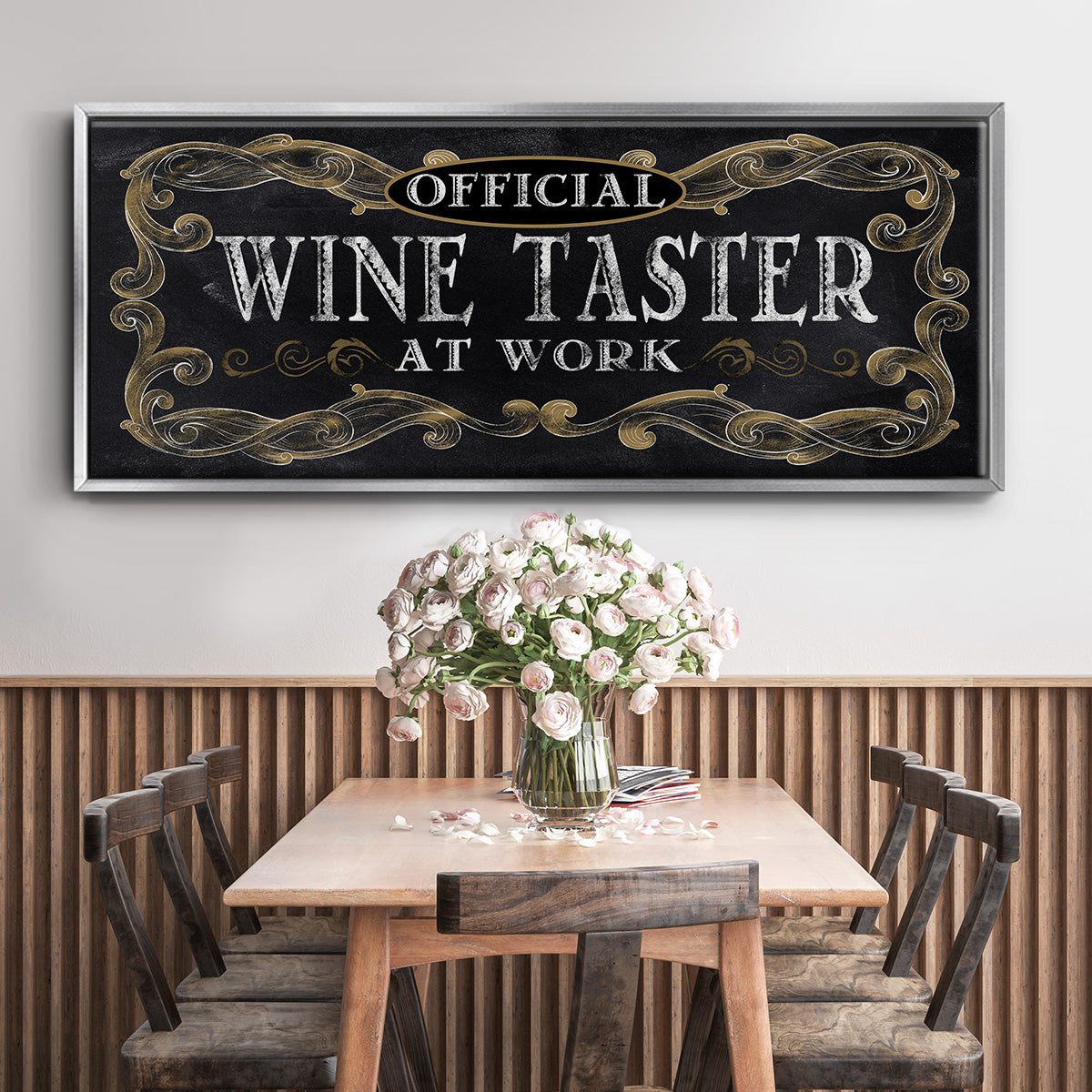Wine Taster - Floater Framed Canvas Print