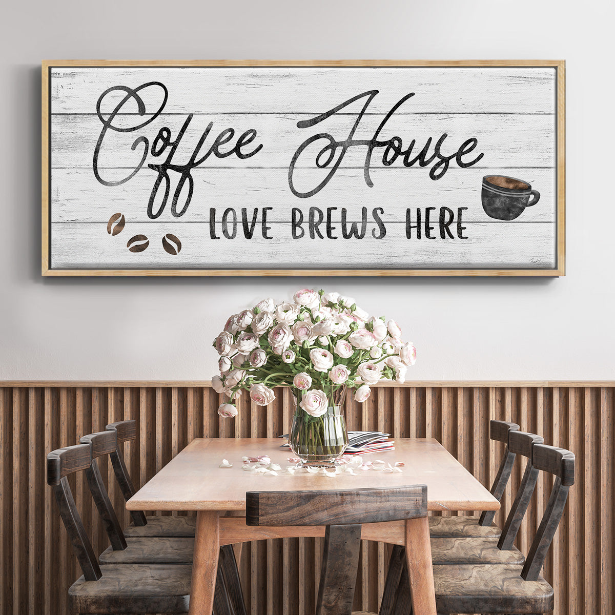 Love Brews - Floater Framed Canvas Print