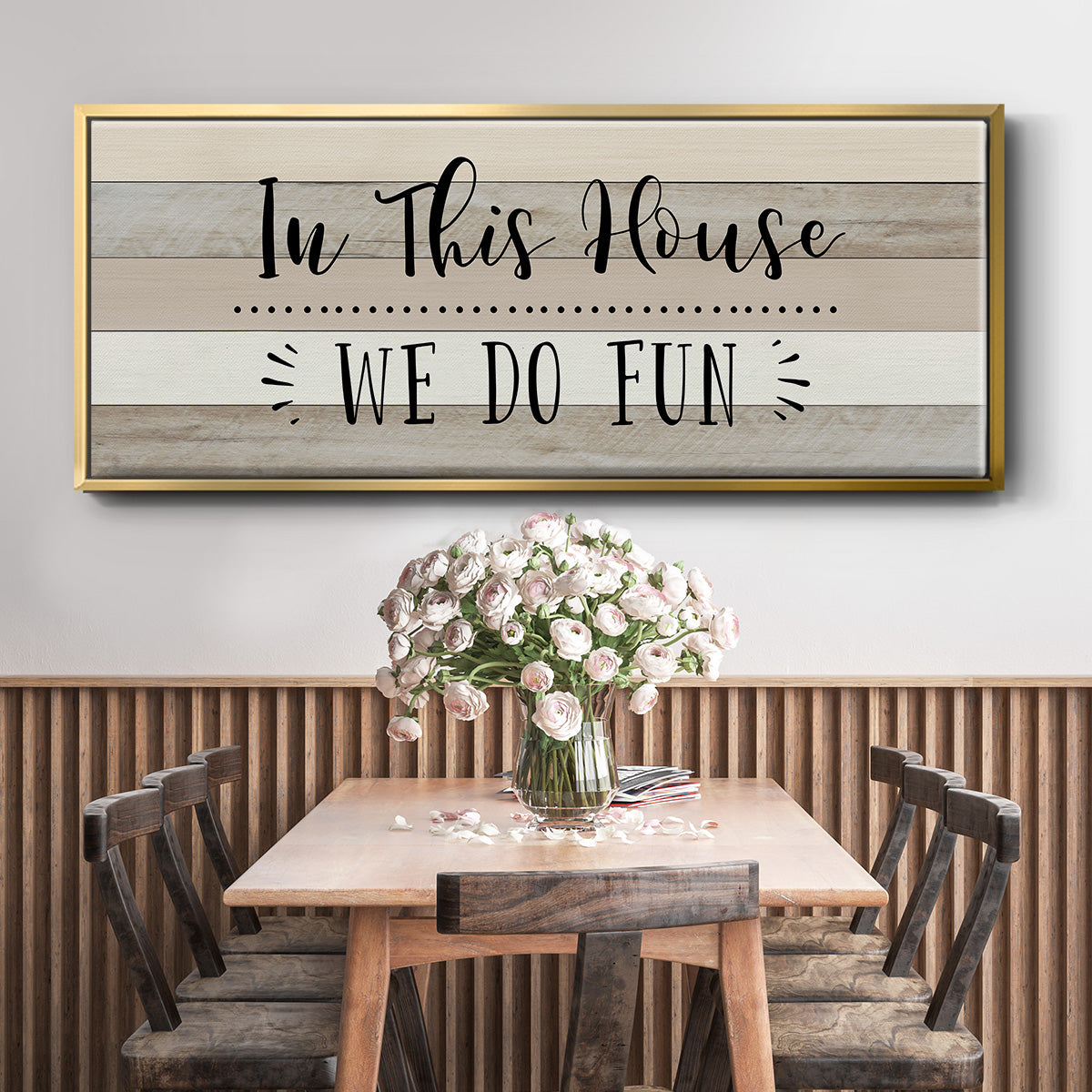 We Do Fun - Floater Framed Canvas Print