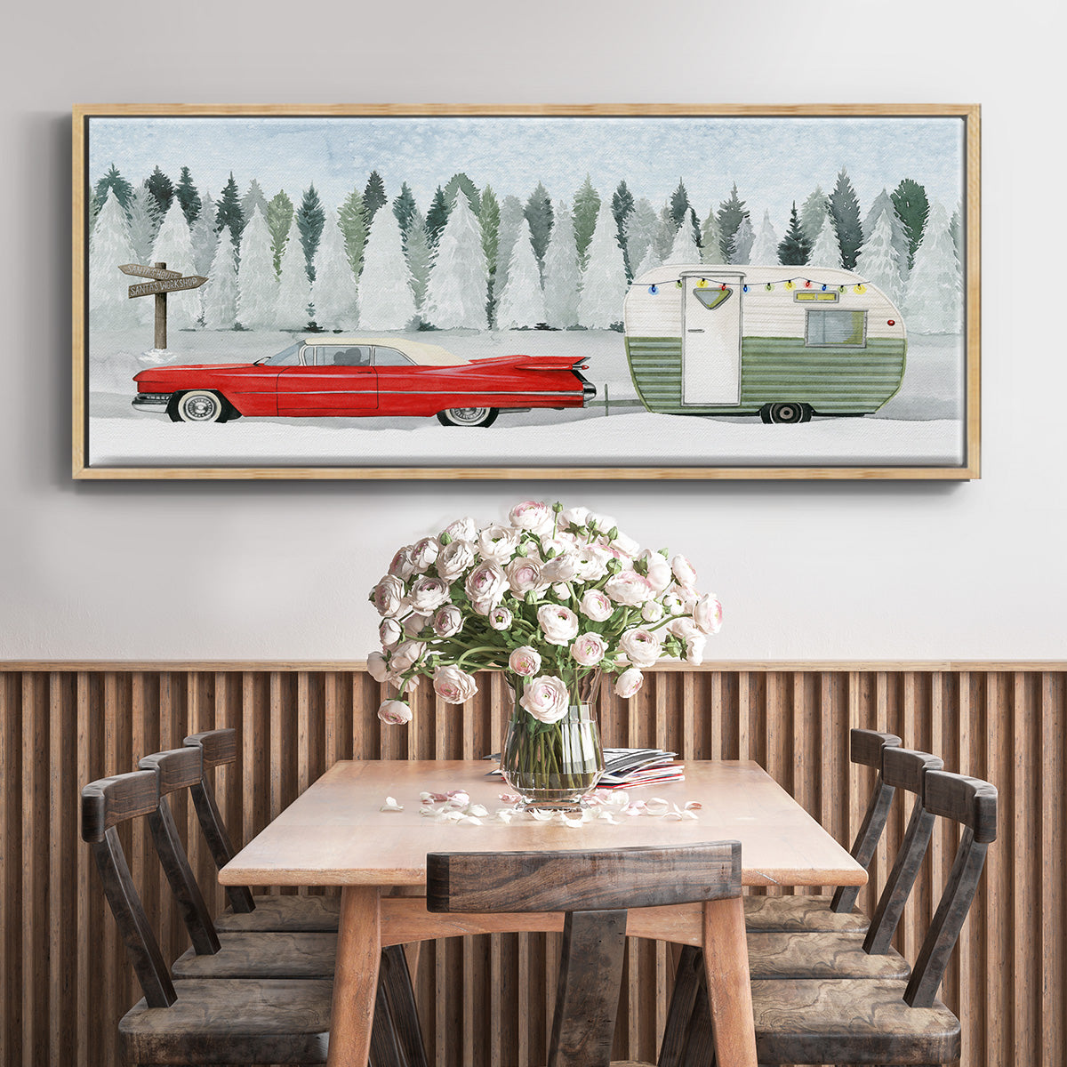 Holiday Roadtrip I - Floater Framed Canvas Print