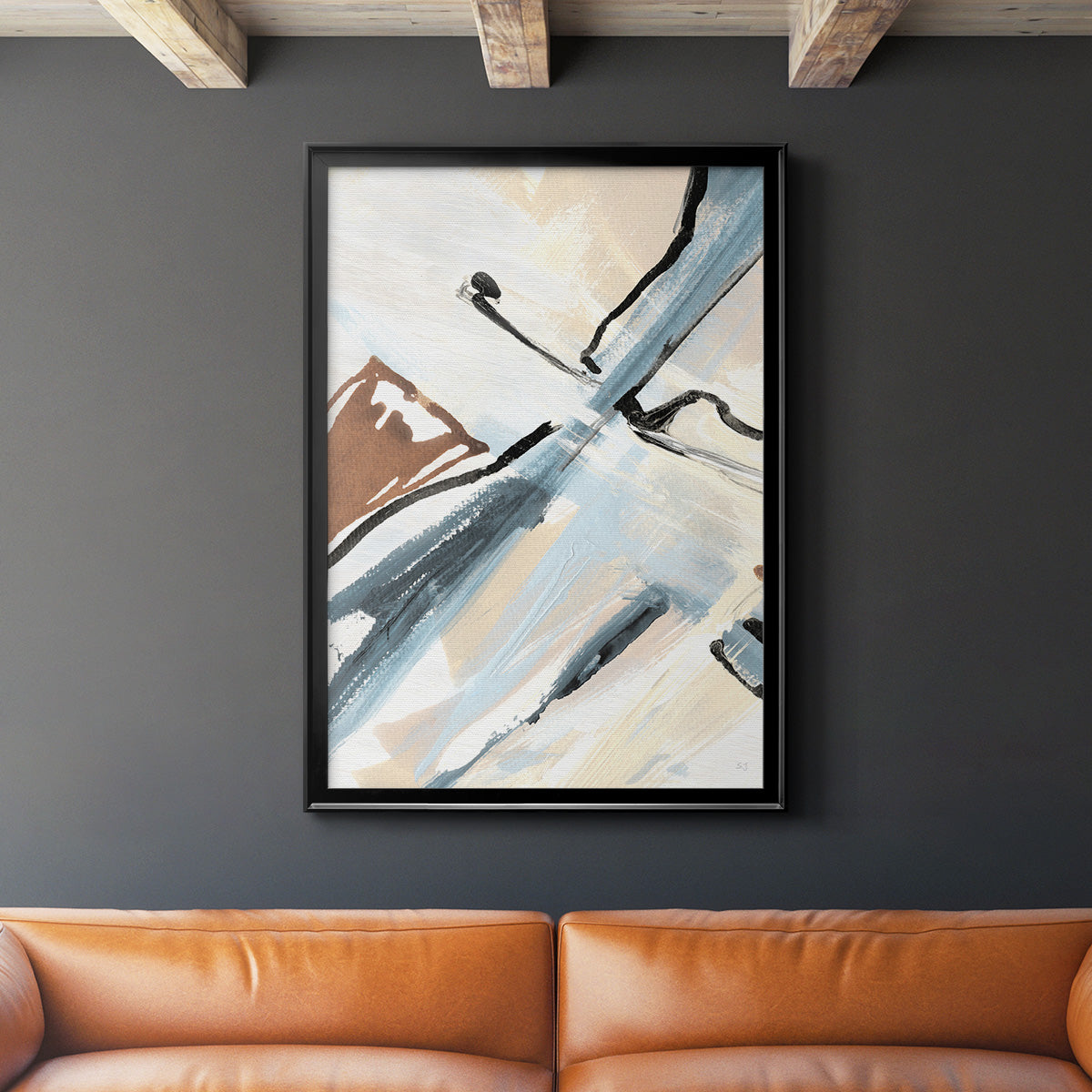 Dancing Wind Revisit I - Modern Framed Canvas Print